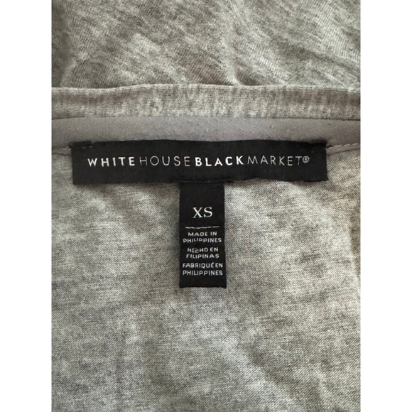 Women's WHITE HOUSE BLACK MARKET Gray Long Sleeve Tee XS - Picture 3 of 4